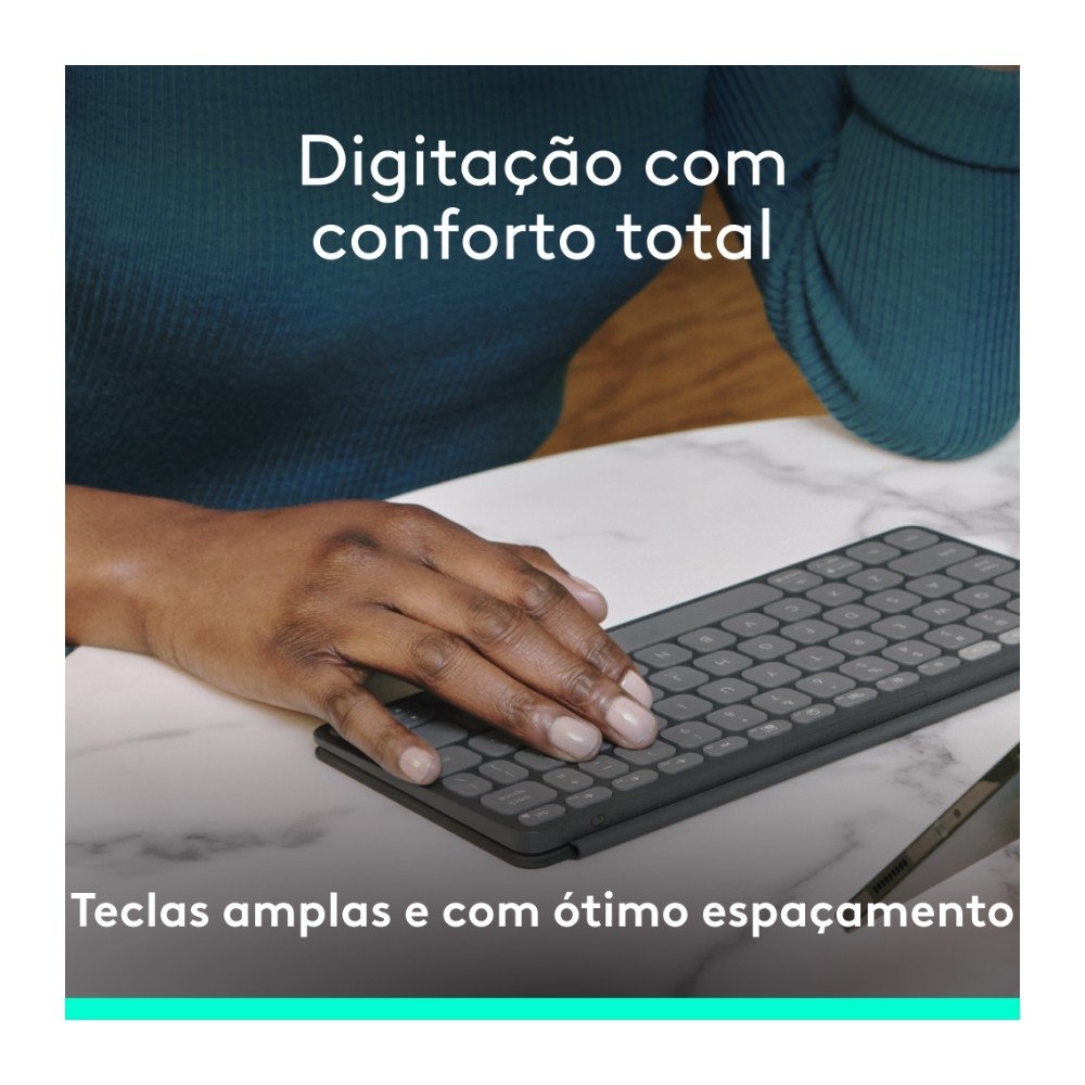 Teclado Sem Fio ( Balão.info) Keys-To-Go 2, Bluetooth, para Tablets, ( Balão.info), macOs, Windows, Capa Integrada, Grafite - 920-( Balão.info - foto 4