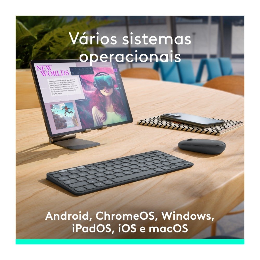 Teclado Sem Fio ( Balão.info) Keys-To-Go 2, Bluetooth, para Tablets, ( Balão.info), macOs, Windows, Capa Integrada, Grafite - 920-( Balão.info - foto 5