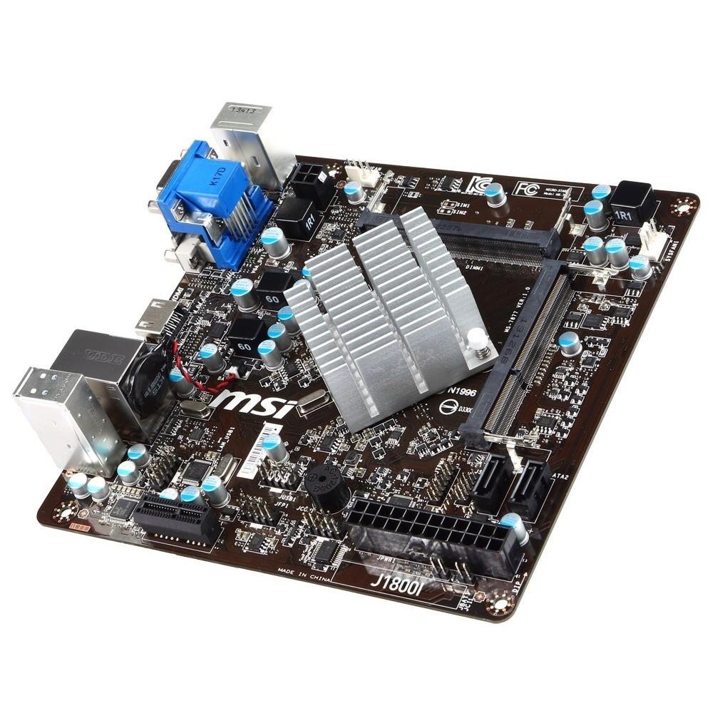 Imagem 2 de 3 do produto Placa-Mãe MSI Military c/ Intel Dual-Core (1Mb Cache, até 2.58 GHz), HD Graphics, HDMI, USB 3.0 J1800I