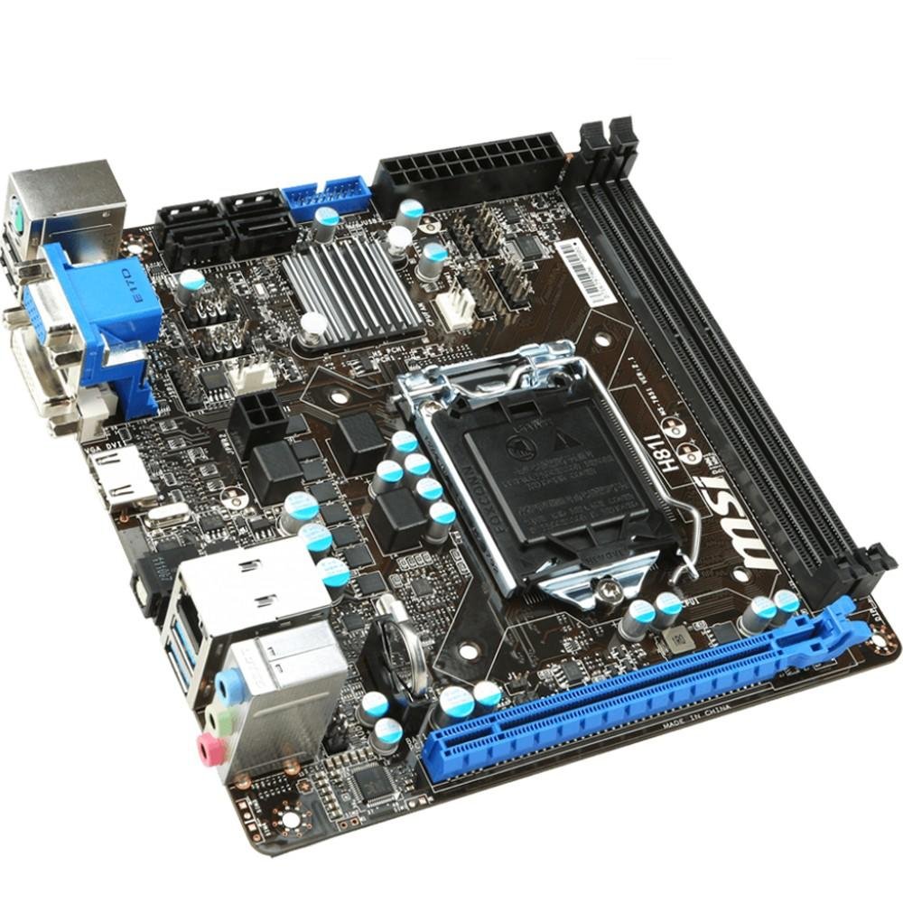 Placa-Mãe MSI p/ Intel LGA 1150 Mini ITX H81I, 2xDDR3, SATA III, HDMI, DVI VGA, USB 3.0 Placa-Mãe MSI p/ Intel LGA 1150 Mini ITX H81I, 2xDDR3, SATA III, HDMI, DVI VGA, USB 3.0