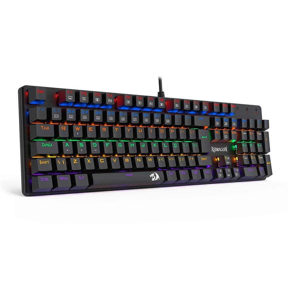 Teclado Mecânico Gamer Redragon Valheim Rainbow, Switch Brown, ABNT2, Preto - K608-R (PT-BROWN) - view 2