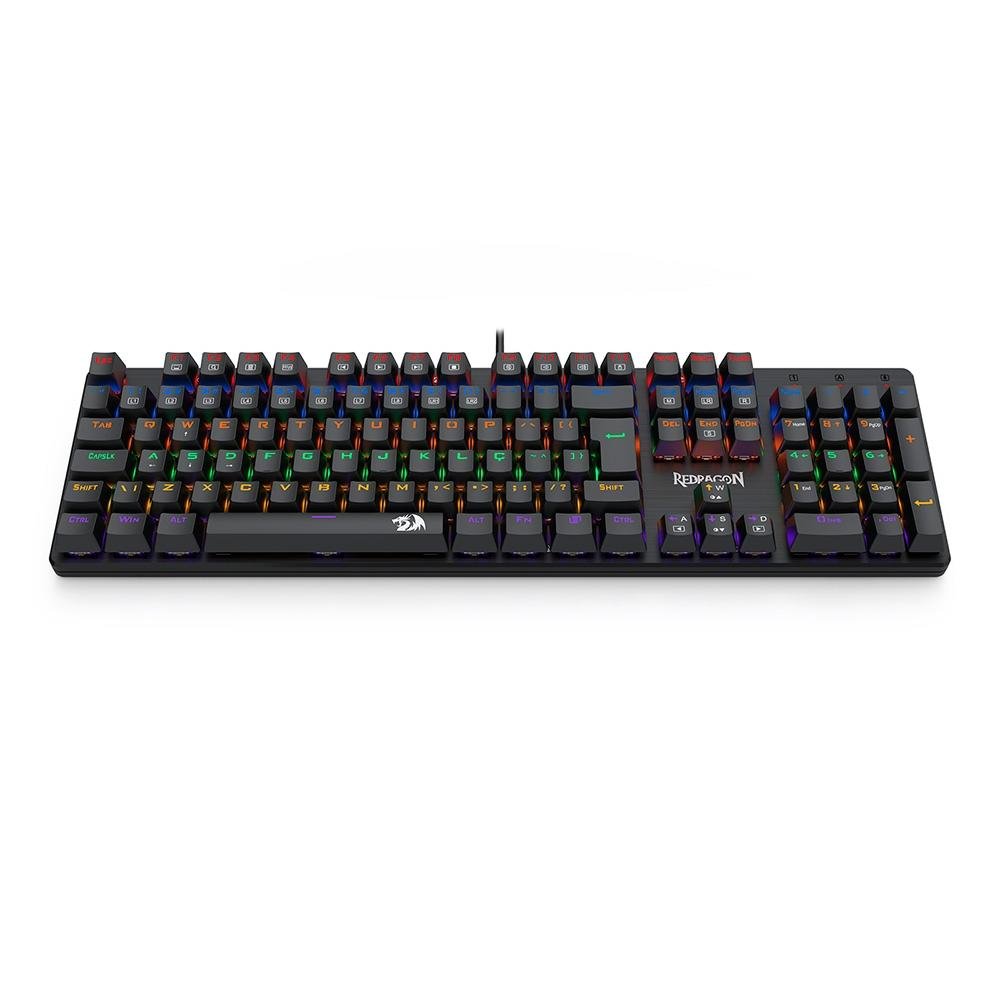 Teclado Mecânico Gamer Redragon Valheim Rainbow, Switch Brown, ABNT2, Preto - K608-R (PT-BROWN) - view 4