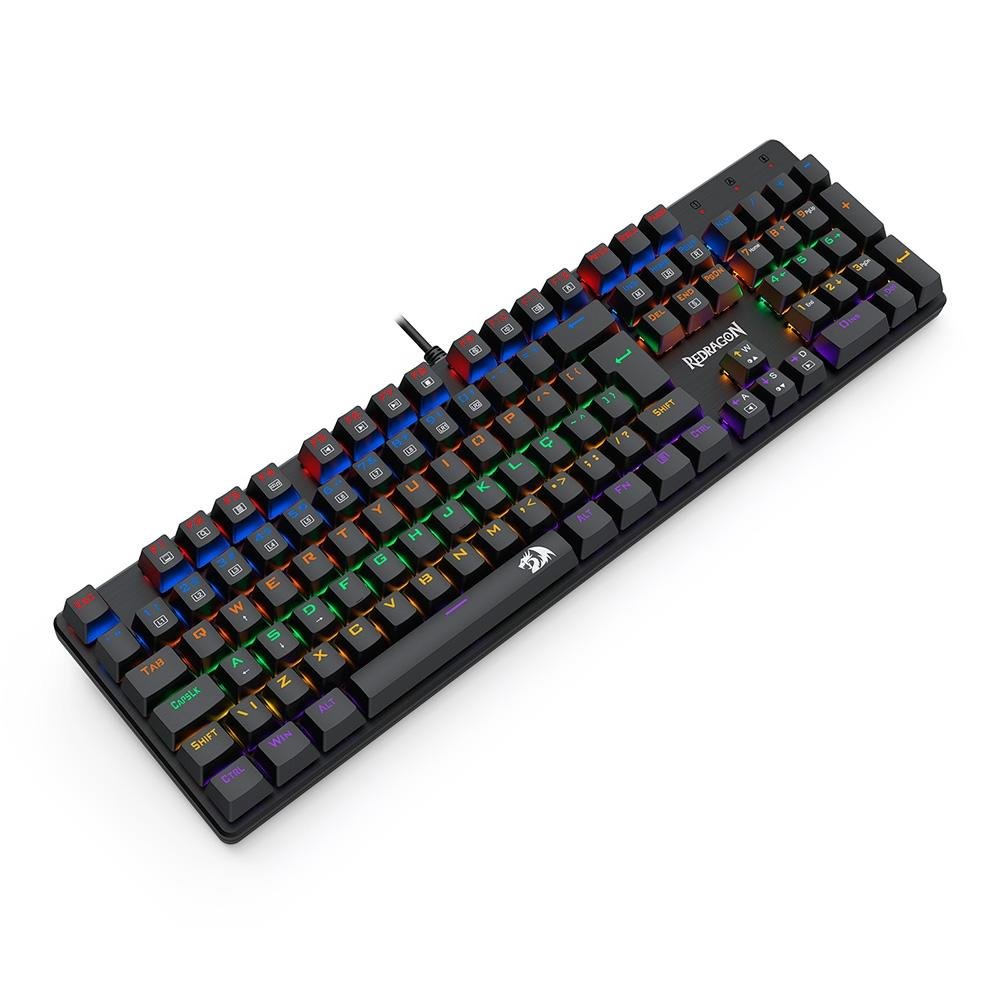Teclado Mecânico Gamer Redragon Valheim Rainbow, Switch Brown, ABNT2, Preto - K608-R (PT-BROWN) - view 5