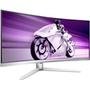 Monitor Gamer Philips Evnia 34" QD OLED Ultrawide QHD 175Hz, 0.1ms, RGB, DisplayPort e HDMI, HDR, Alto Falante, Branco - 34M2C8600