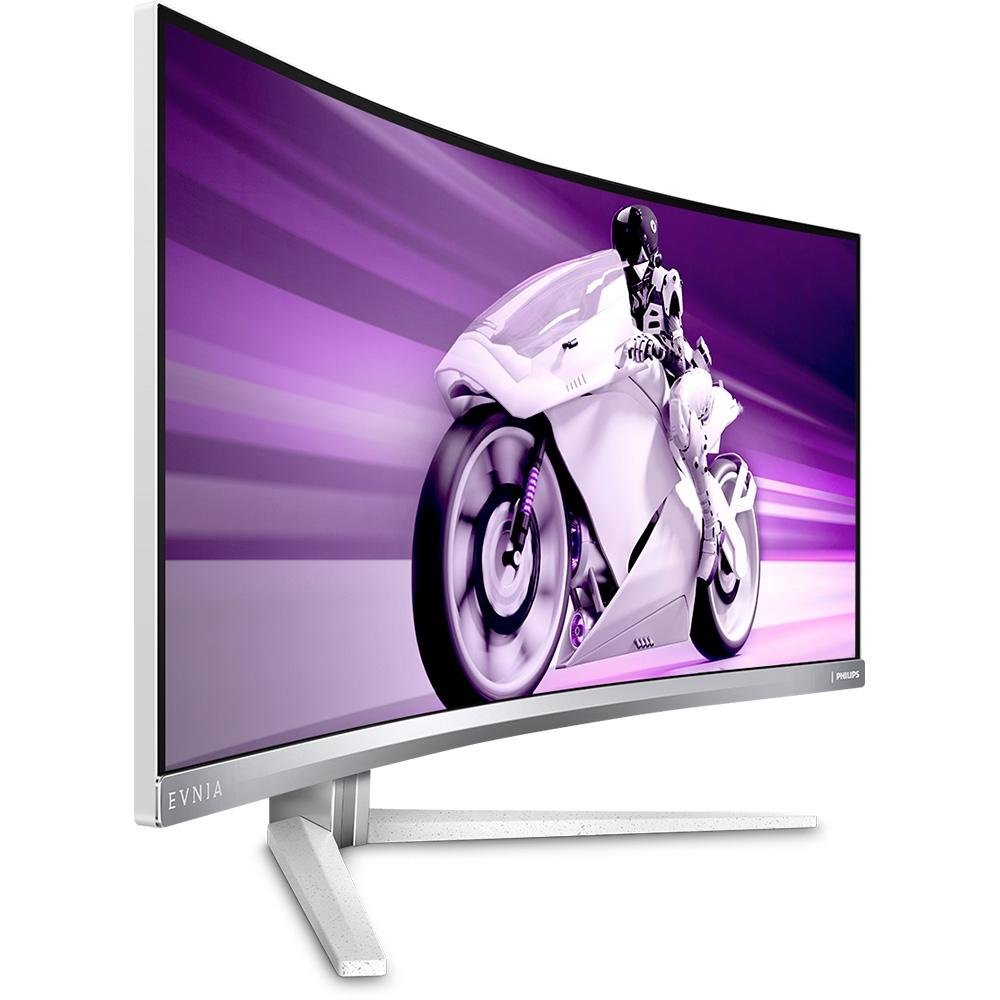 Monitor Gamer Philips Evnia 34" QD OLED Ultrawide QHD 175Hz, 0.1ms, RGB, DisplayPort e HDMI, HDR, Alto Falante, Branco - 34M2C8600 Monitor Gamer Philips Evnia 34" QD OLED Ultrawide QHD 175Hz, 0.1ms, RGB, DisplayPort e HDMI, HDR, Alto Falante, Branco - 34M2C8600
