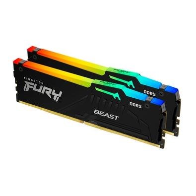 Kingston FURY RGB DDR5 6000MT/s 16GBx1枚 Memória RAM Kingston Fury Beast | KaBuM!