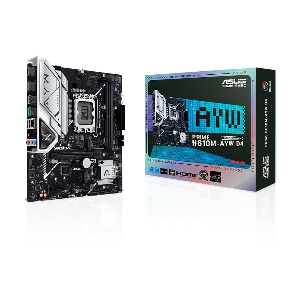 , Intel LGA 1700, H610, DDR4, M-ATX - 90MB1GF0-M0EAY0 - view 2