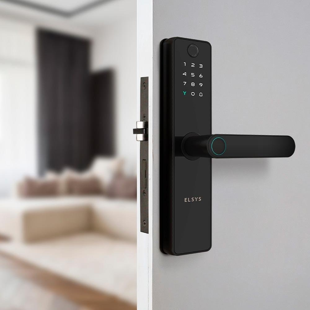 Fechadura Digital de Embutir Elsys, Wi-Fi, Biometria, Câmera, Preto - ESF-DE5100I - view 5