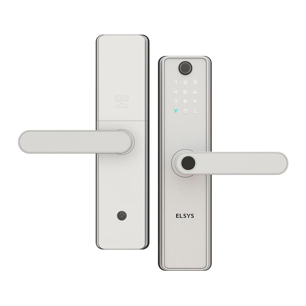 Fechadura Digital de Embutir Elsys, Wi-Fi, Biometria, Câmera, Prata - ESF-DE5100I - view 2