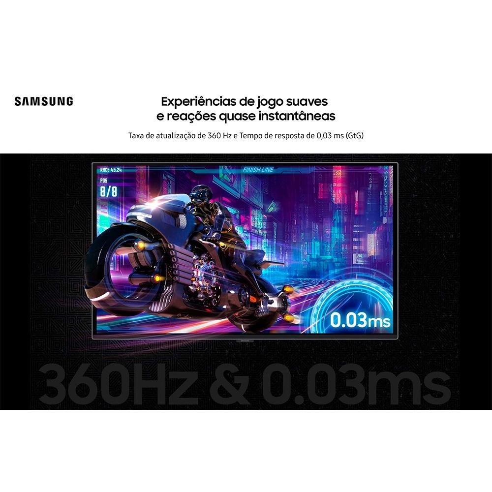 Imagem 10 de 11 do produto Monitor Gamer Samsung Odyssey OLED G6 27", QHD, 360Hz, 0.03ms, FreeSync Premium Pro, Altura Ajustável - LS27DG600SLXZD
