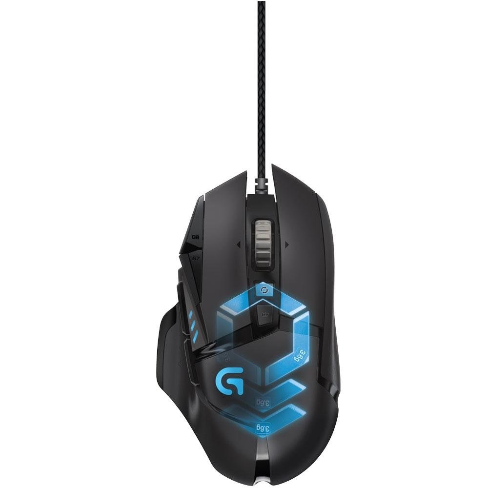 Mouse Gamer Logitech G502 Proteus Spectrum, RGB, 11 Botões, 12000DPI - 910-004616