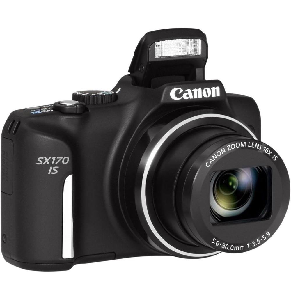 Imagem 18 de 19 do produto Câmera Digital Canon PowerShot SX170 IS 16MP, LCD 3´, Filma em HD, Zoom Óptico 16x - Preta