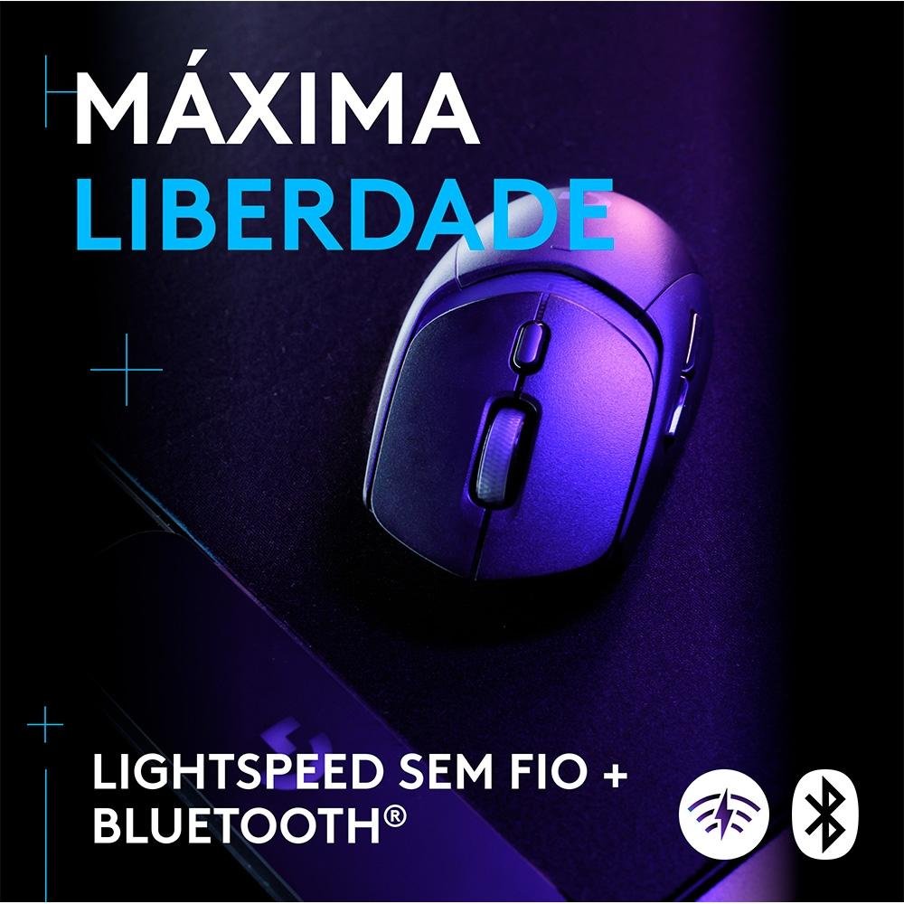 Mouse Gamer sem fio ( Balão.info) G309 ( Balão.info) com Switches LIGHTFORCE, Sensor HERO 25K, 6 botões programáveis, Preto - 910-( Balão.info - foto 3