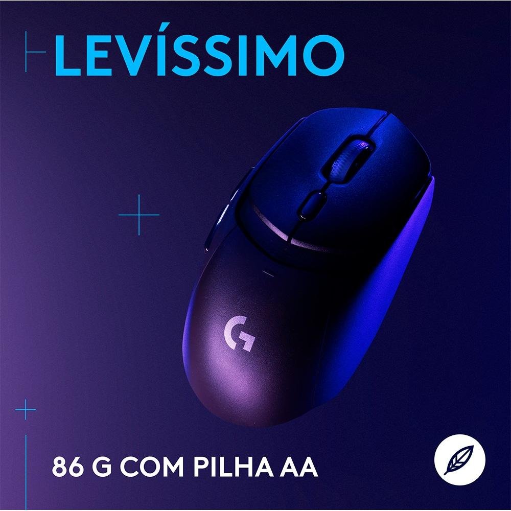 Mouse Gamer sem fio ( Balão.info) G309 ( Balão.info) com Switches LIGHTFORCE, Sensor HERO 25K, 6 botões programáveis, Preto - 910-( Balão.info - foto 5