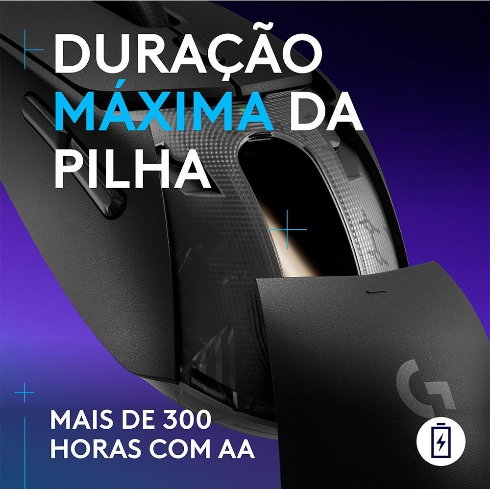 Mouse Gamer sem fio ( Balão.info) G309 ( Balão.info) com Switches LIGHTFORCE, Sensor HERO 25K, 6 botões programáveis, Preto - 910-( Balão.info - foto 8