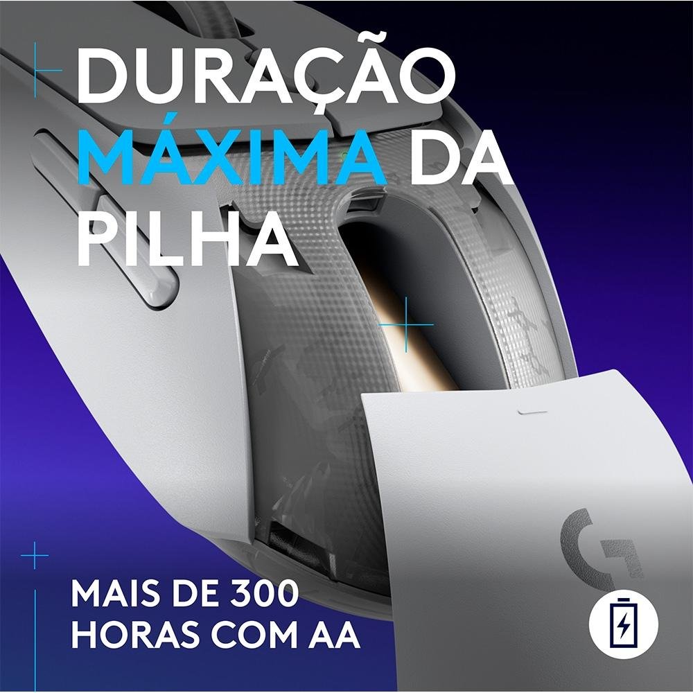 Mouse Gamer sem fio ( Balão.info) G309 ( Balão.info) com Switches LIGHTFORCE, Sensor HERO 25K, 6 botões programáveis, Branco - 910-( Balão.info - foto 6