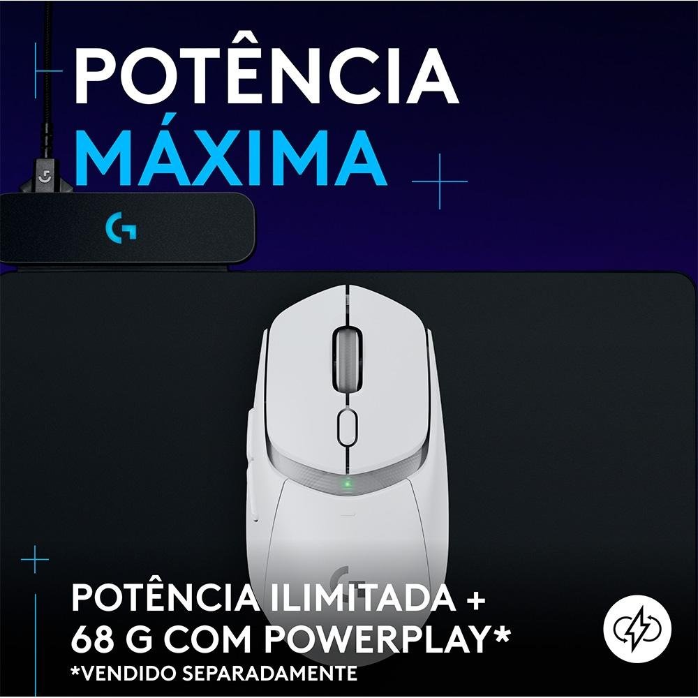 Mouse Gamer sem fio ( Balão.info) G309 ( Balão.info) com Switches LIGHTFORCE, Sensor HERO 25K, 6 botões programáveis, Branco - 910-( Balão.info - foto 3