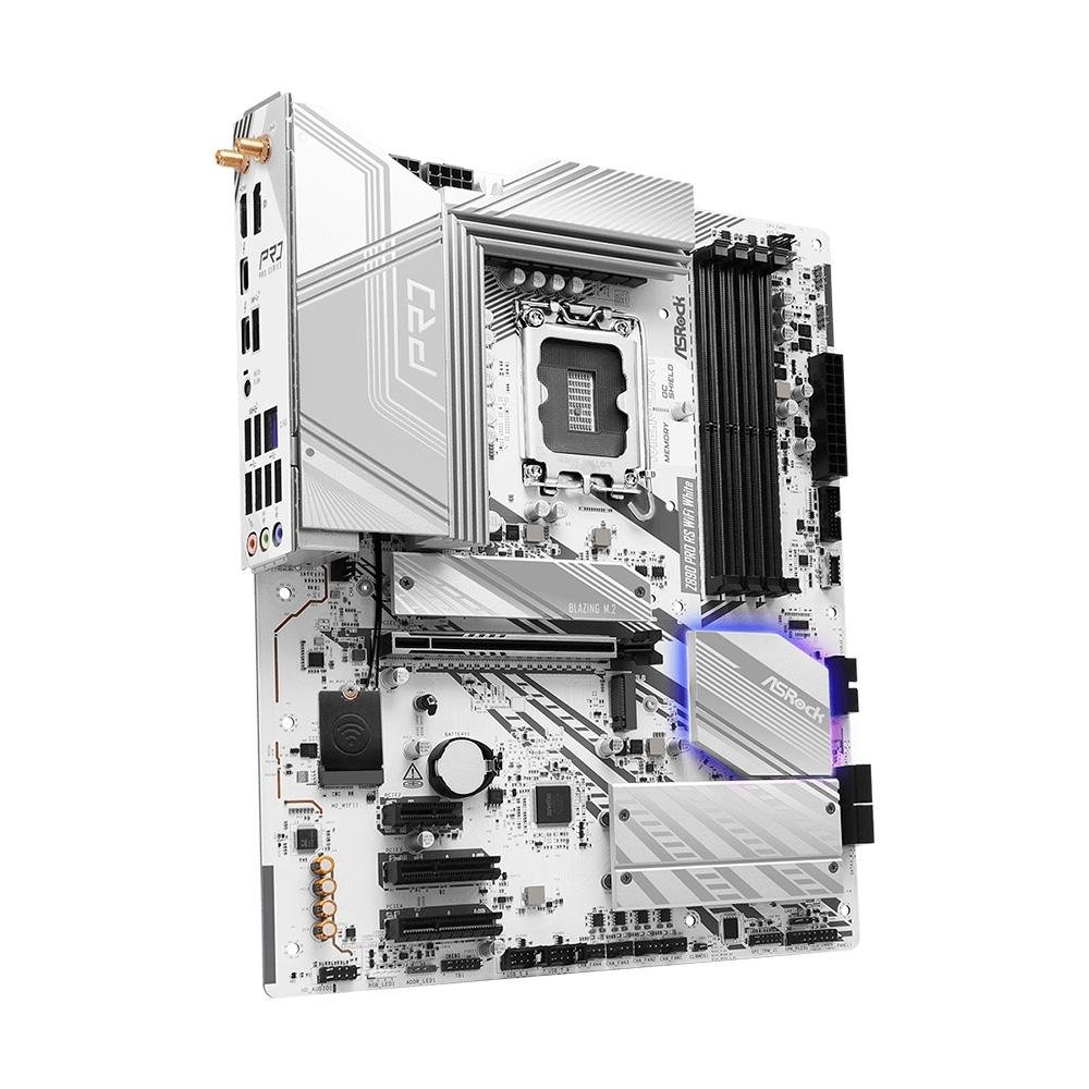 Imagem 3 de 5 do produto Placa-Mãe ASRock Z890 Pro RS, Intel, LGA 1851, ATX, DDR5, WiFi, Branco - 90-MXBP40-A0UAYZ