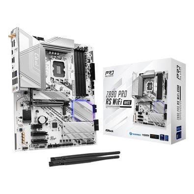 Placa-Mãe ASRock Z890 Pro RS, Intel, LGA 1851, ATX, DDR5, WiFi, Branco - 90-MXBP40-A0UAYZ