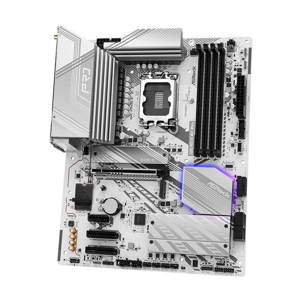Imagem 4 de 5 do produto Placa-Mãe ASRock Z890 Pro RS, Intel, LGA 1851, ATX, DDR5, WiFi, Branco - 90-MXBP40-A0UAYZ