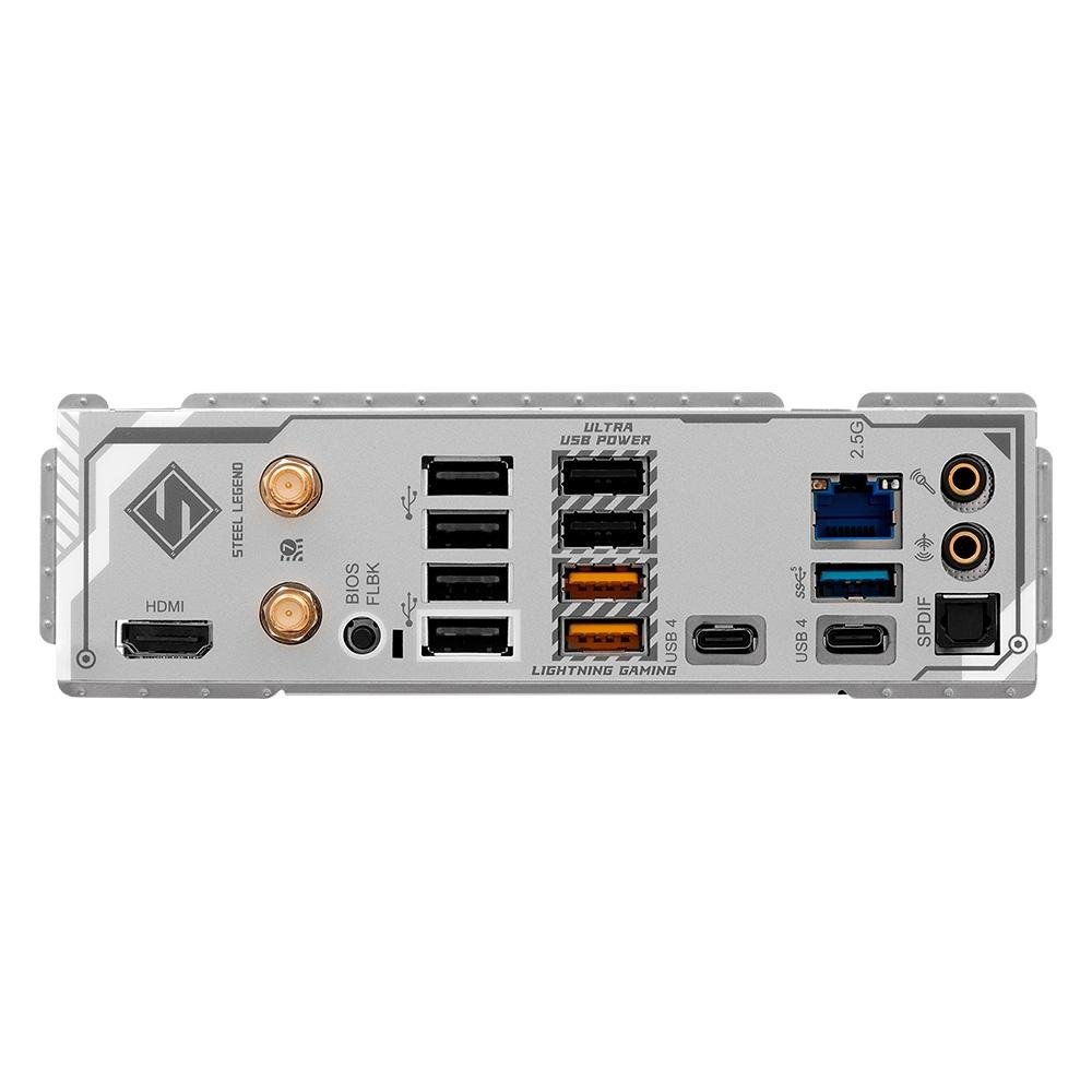 Placa-Mãe ASRock X870 Steel Legend, AMD, ATX, AM5, DDR5, WiFi, Branco - 90-MXBPQ0-A0UAYZ 9