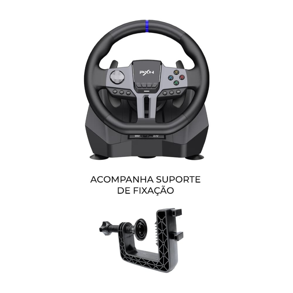Volante Gamer PXN-V9 Para PS3, PS4, Xbox E PC, Com Vibração E Câmbio - view 7