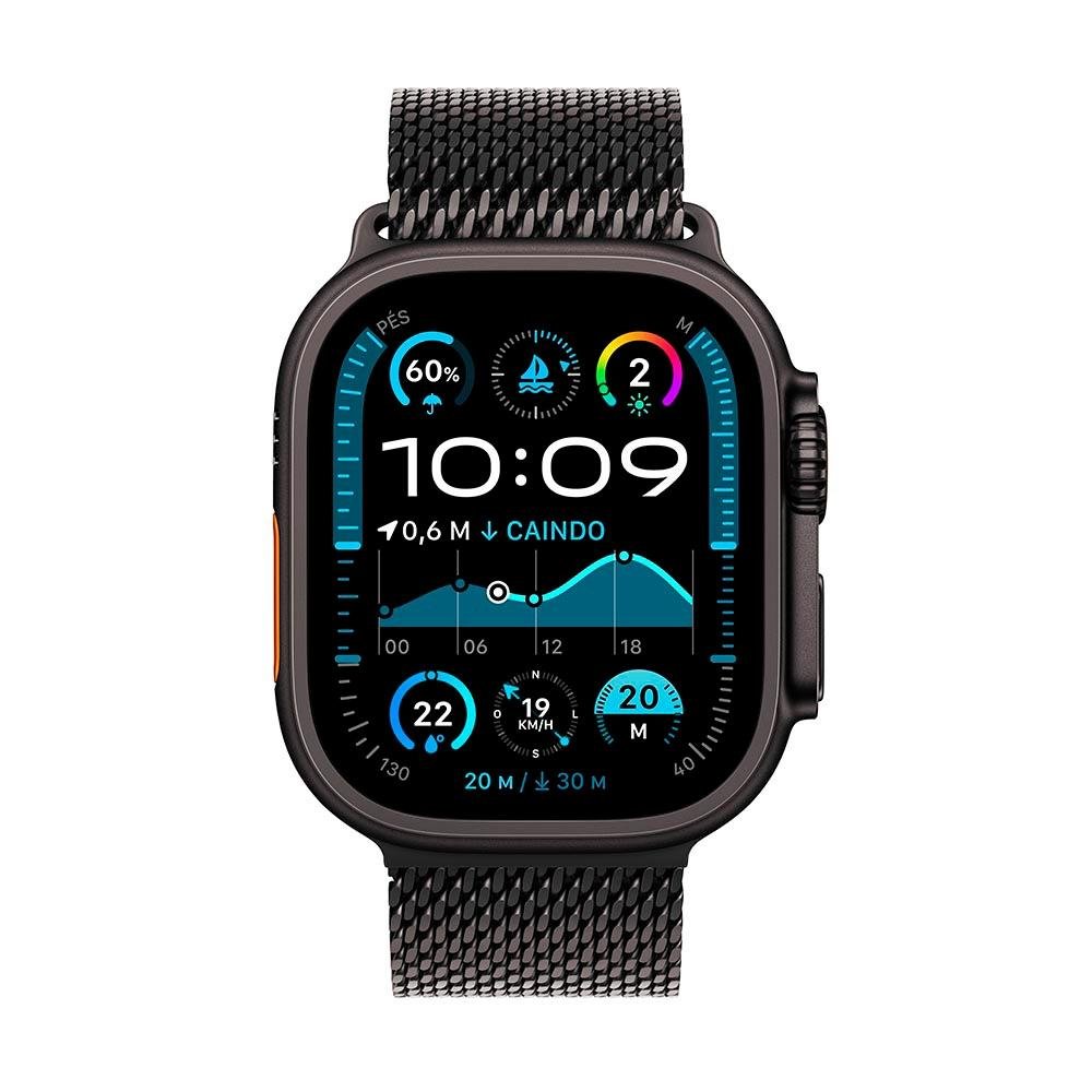 Apple Watch Ultra 2 GPS + Cellular, Case Preta de Titânio de 49 mm, Pulseira Preta Estilo Milanês de Titânio M - MX5U3BE/A - view 2
