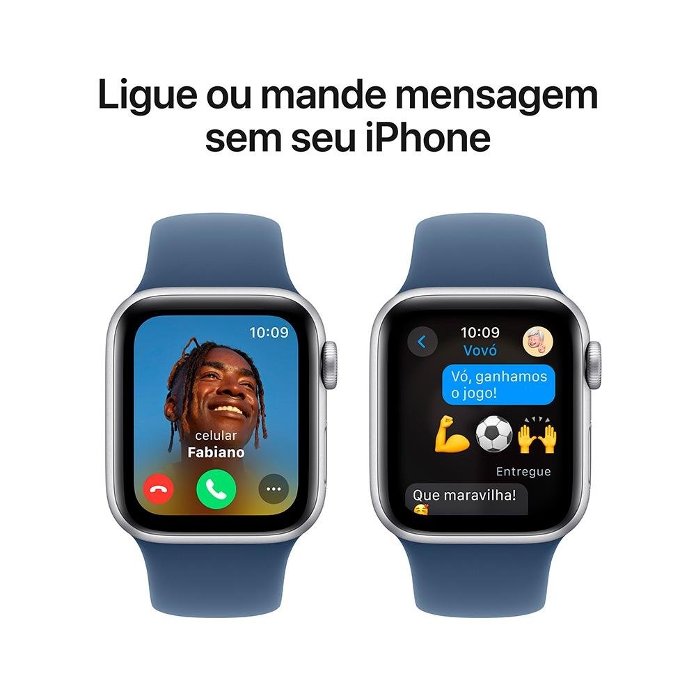 Apple Watch SE GPS, Caixa Prateada 40mm | KaBuM!