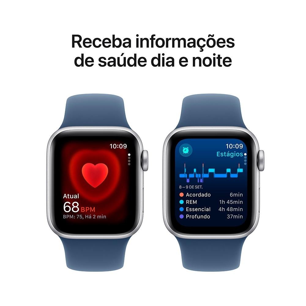 Apple Watch SE GPS, Caixa Prateada 40mm | KaBuM!