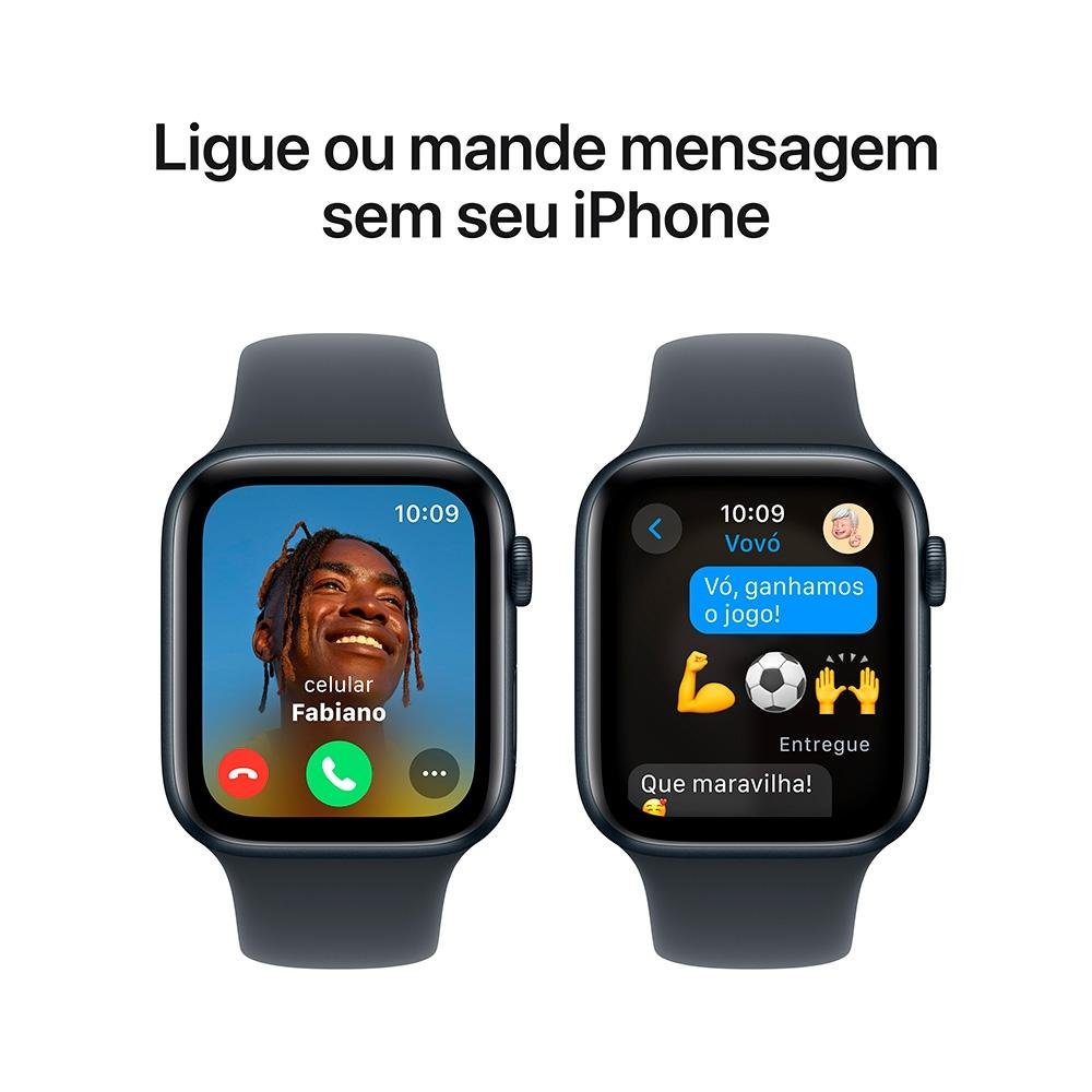 Apple Watch SE GPS, Caixa Meia-Noite de Alumínio de 44 mm, Pulseira Esportiva Meia-Noite, Tamanho M/G - MXEK3BE/A - view 4