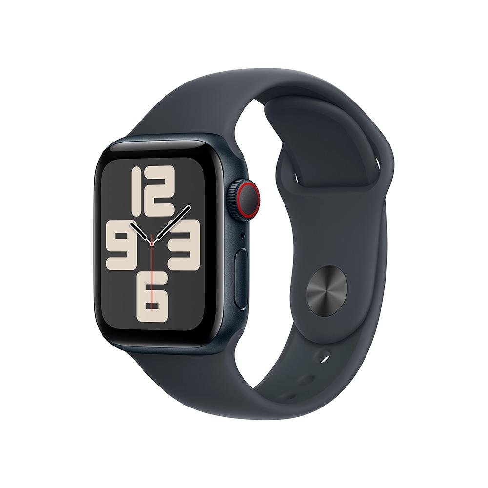 Apple Watch SE GPS + Cellular, Caixa Meia-Noite de Alumínio de 40 mm, Pulseira Esportiva Meia-Noite, Tamanho P/M - MXGC3BE/A