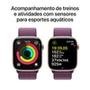Apple Watch Series 10 GPS, Caixa Cor de Ouro Rosa de Alumínio de 46 mm, Pulseira Loop Esportiva Ameixa - MWWV3AM/A