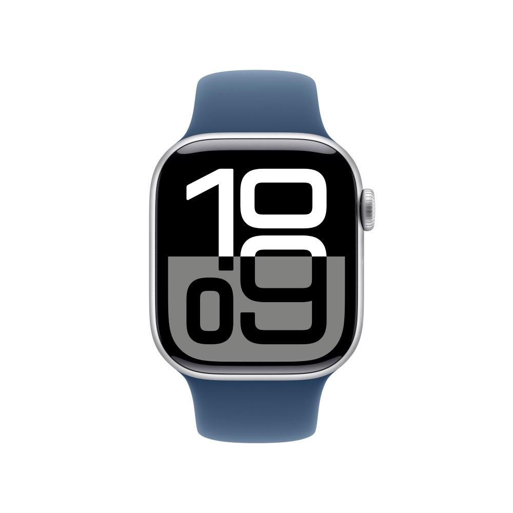 Apple Watch Series 10 GPS + Cellular, Caixa Prateada de Alumínio de 42 mm, Pulseira Esportiva Denim, Tamanho P/M - MWX33AM/A - view 2