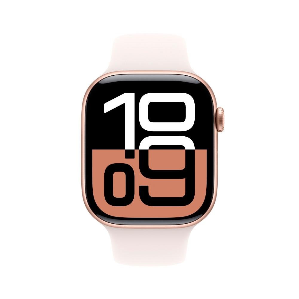 Apple Watch Series 10 GPS + Cellular, Caixa Cor de Ouro Rosa de Alumínio de 46 mm, Pulseira Esportiva Blush-Clara, Tamanho P/M - MWY63AM/A Apple Watch Series 10 GPS + Cellular, Caixa Cor de Ouro Rosa de Alumínio de 46 mm, Pulseira Esportiva Blush-Clara, Tamanho P/M - MWY63AM/A