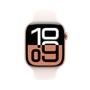 Apple Watch Series 10 GPS + Cellular, Caixa Cor de Ouro Rosa de Alumínio de 46 mm, Pulseira Esportiva Blush-Clara, Tamanho P/M - MWY63AM/A
