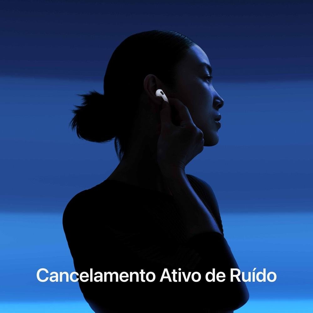 AirPods 4 Apple com Cancelamento Ativo de Ruído, Estojo de Recarga USB-C, Branco - MXP93BZ/A - view 3
