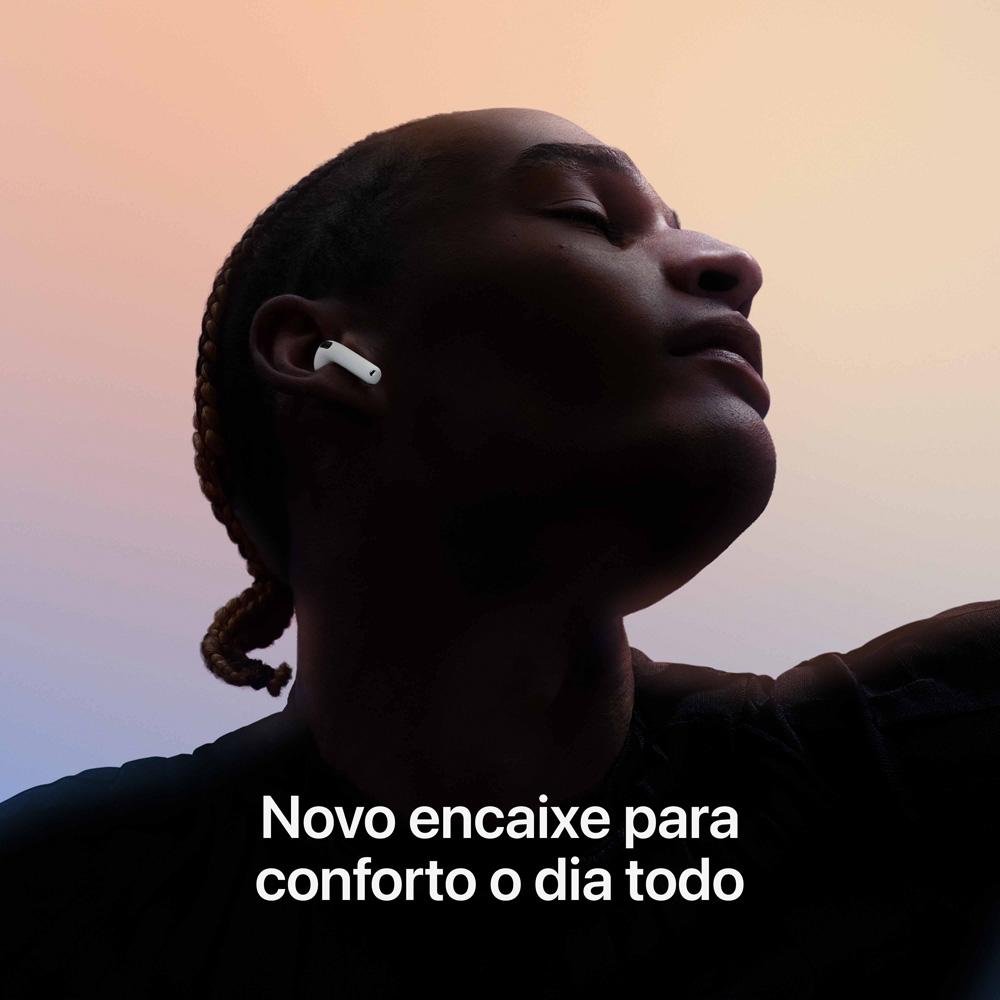 AirPods 4 Apple com Cancelamento Ativo de Ruído, Estojo de Recarga USB-C, Branco - MXP93BZ/A - view 4