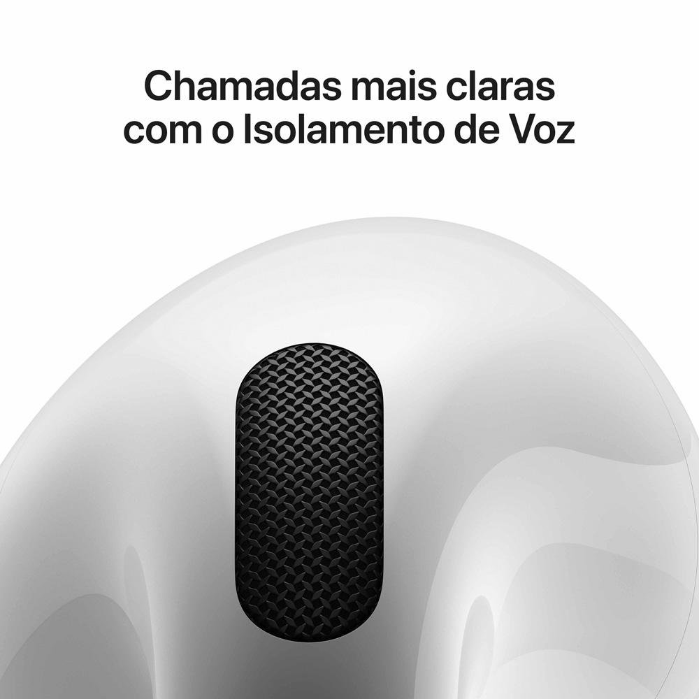 AirPods 4 Apple com Cancelamento Ativo de Ruído, Estojo de Recarga USB-C, Branco - MXP93BZ/A - view 6