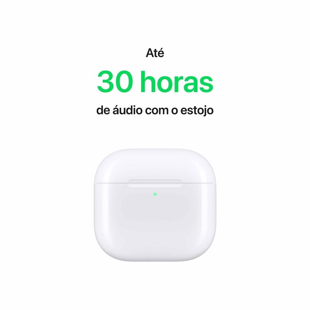 AirPods 4 Apple com Cancelamento Ativo de Ruído, Estojo de Recarga USB-C, Branco - MXP93BZ/A - view 7