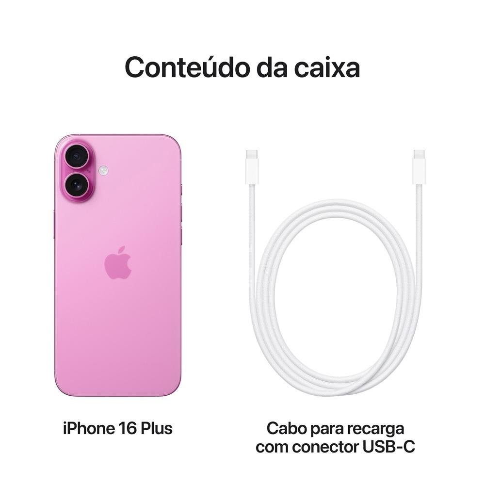 iPhone 16 Plus 128GB Rosa: o Novo iPhone | KaBuM!