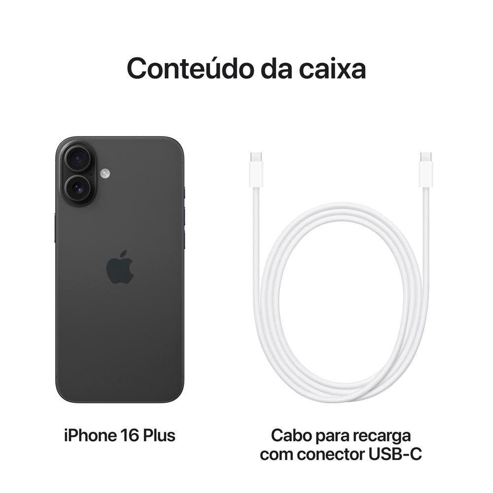 iPhone 16 Plus Apple 256GB Preto | KaBuM!