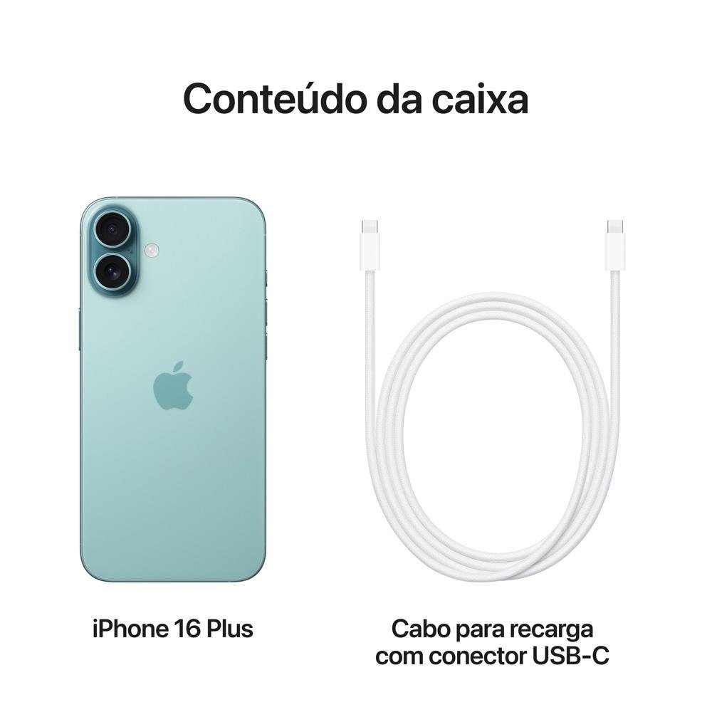 iPhone 16 Plus Apple 256GB Verde-Acinzent | KaBuM!