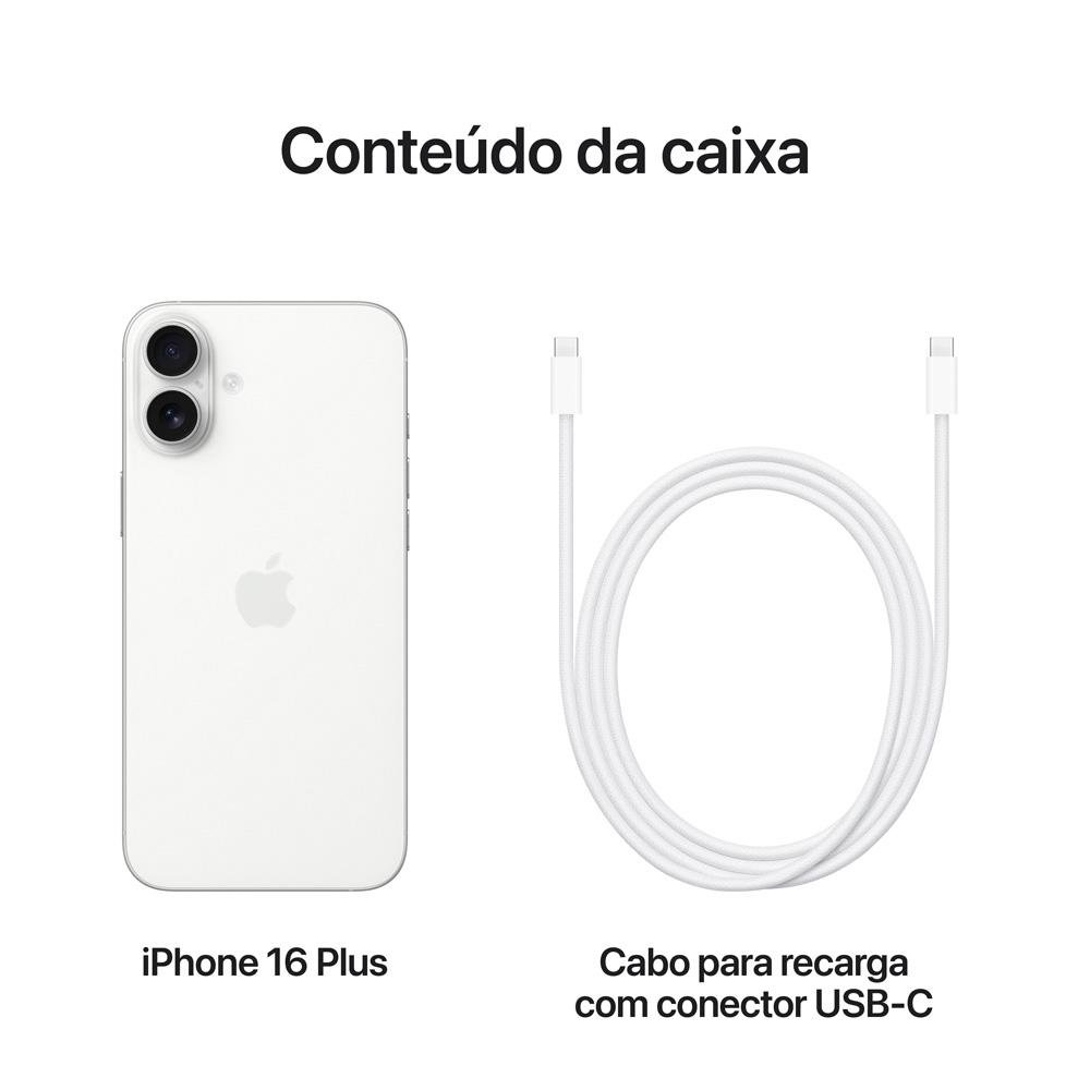 iPhone 16 Plus Apple 512GB Branco | KaBuM!