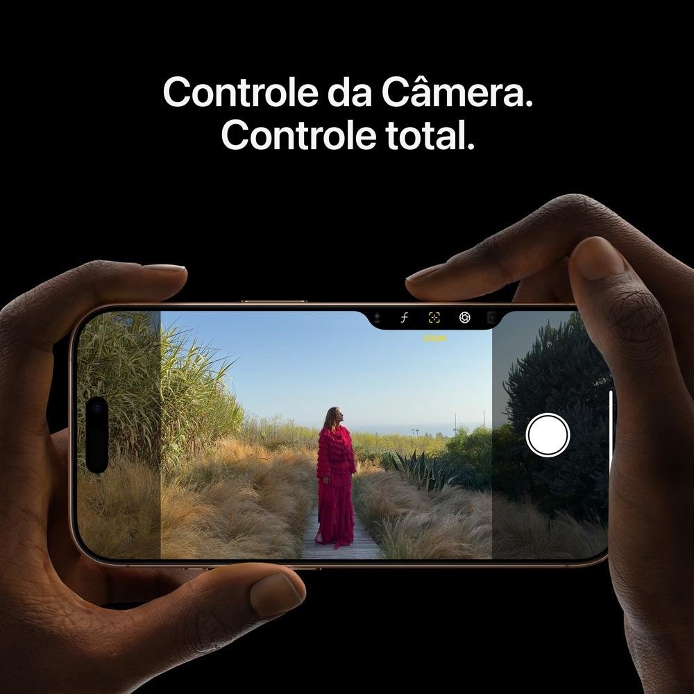 iPhone 16 Pro Apple 128GB, Câmera Tripla de 48MP, Tela 6,3", Titânio Preto