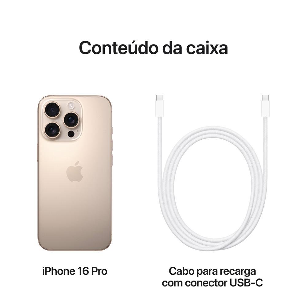 iPhone 16 Pro Apple 512GB Titânio-Deserto | KaBuM!