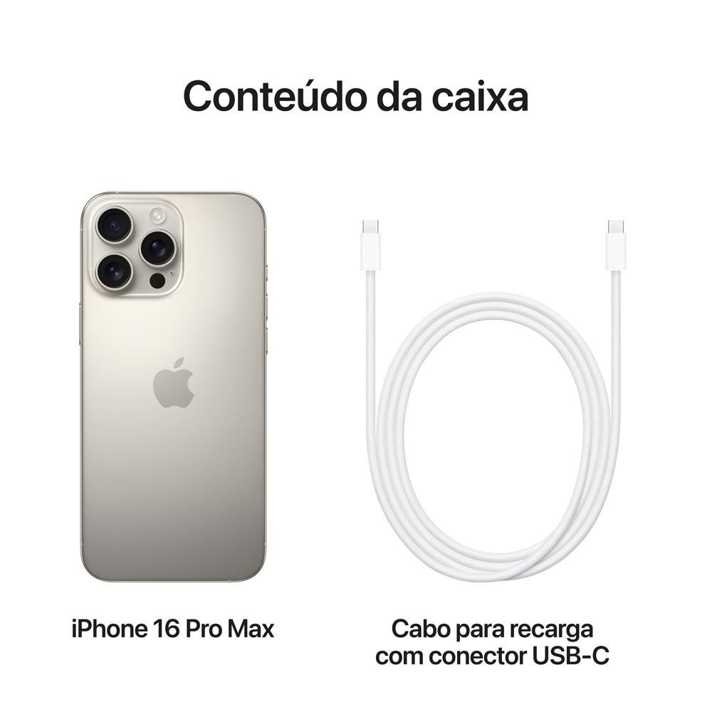 iphone 16 Pro max 512gb AppleCare+26/10迄 iPhone 16 Pro Max 512GB Titânio Natural | KaBuM!