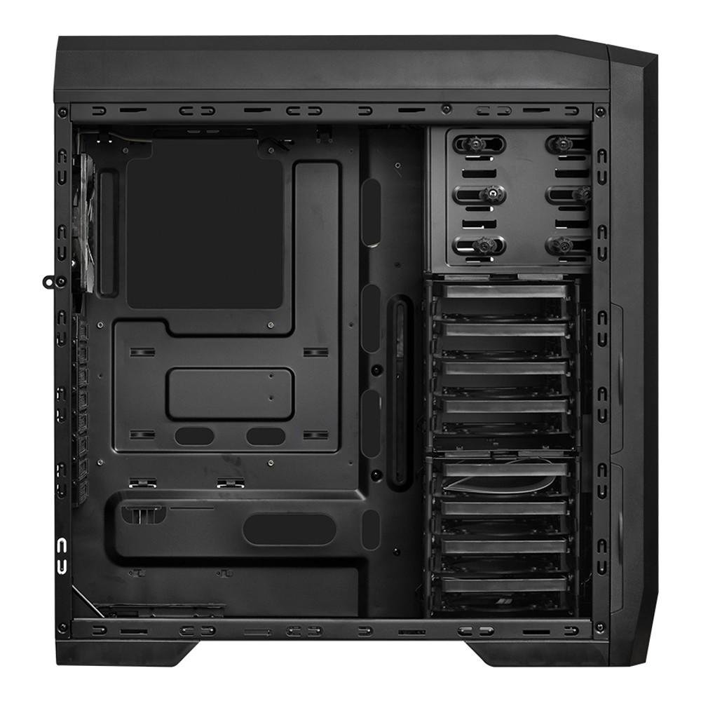 Gabinete Gamer PCYES full-tower Dragon com 3 fans LED Azul Lateral em acrílico – DRAGONPTOAZ3FCA