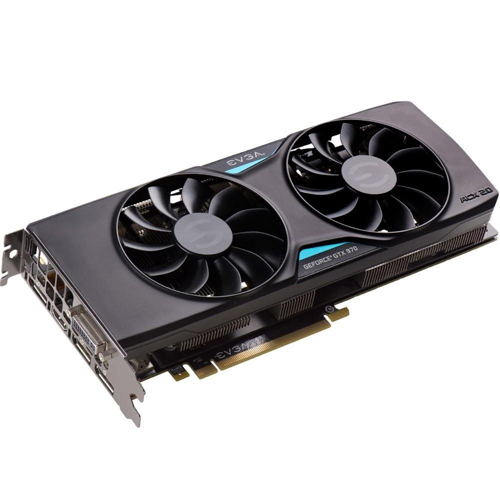 Placa de Vídeo VGA EVGA GeForce GTX 970 4GB ACX2.0 DDR5 256 bits 4K Ready PCI-E 3.0 04G-P4-3973-KR