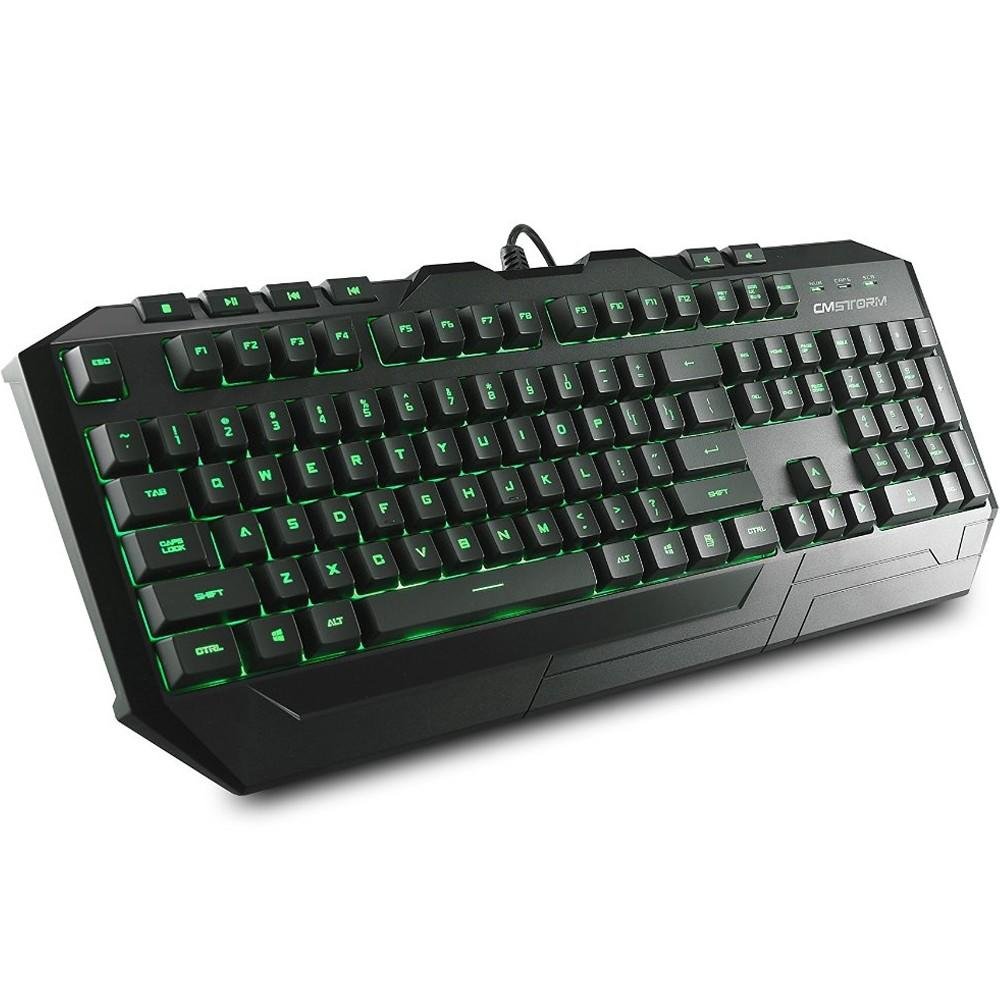 Teclado e Mouse Gamer CoolerMaster 2000DPI Devastator Com Led Verde SGB-3012-KKMF1-BR
