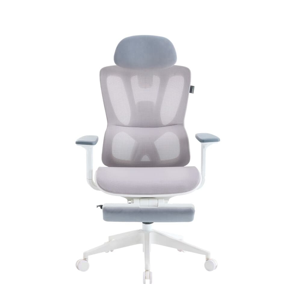 Cadeira de Escritório Ergonômica Presidente XT Racer Office X-Ultra, Cinza e Branca - XTO-110